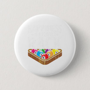 Happiness Perfect Rack Funny Pool Player Billiards 6 Cm Round Badge