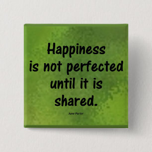 Happiness Perfected 15 Cm Square Badge