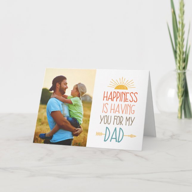 Happiness | Photo Father's Day Card (Front)