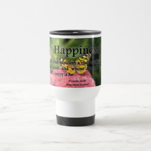 Happiness Proverbs 16-20 Travel Mug