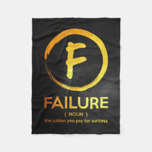 Happiness Quote Failure Definition Fleece Blanket