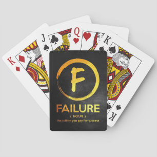 Happiness Quote Failure Definition Playing Cards