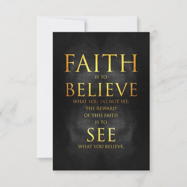 Happiness Quote Faith Believe See Thank You Card (Front)