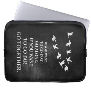 Happiness Quote If You Want To Go Together Laptop Sleeve