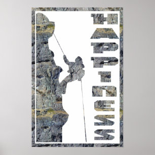 Happiness: Rock Climbing Poster