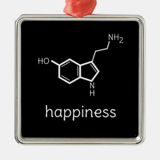 happiness serotonin molecules metal tree decoration