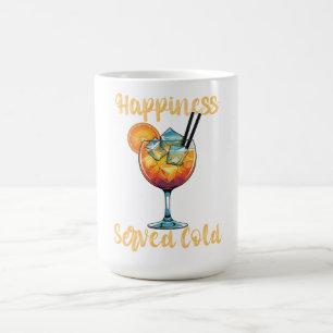 Happiness Served Cold Cocktail Design Coffee Mug