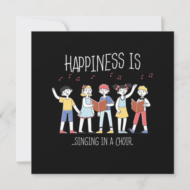 Happiness Singing Choir Singer Musician Sing Gift Invitation (Front)