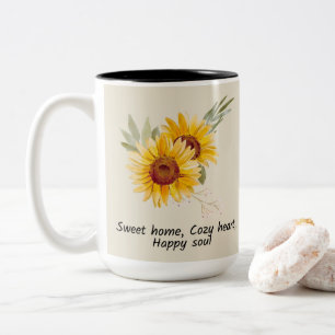 Happiness Soul & Cosy Heart Two-Tone Coffee Mug