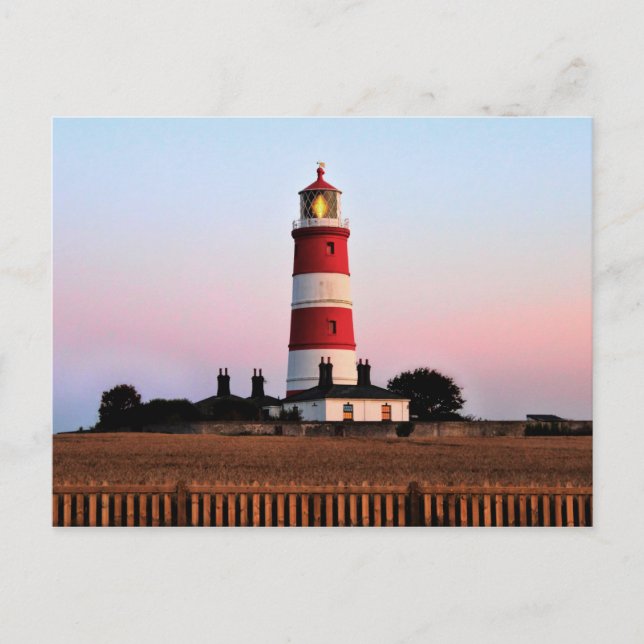 Happisburgh lighthouse shining postcard (Front)