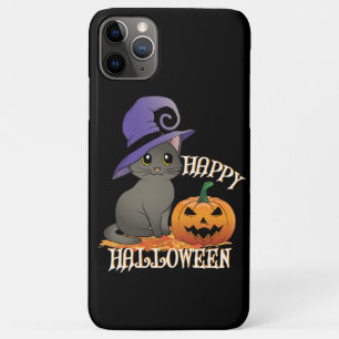Happpy Halloween Cat with Pumpkin iPhone 11 Pro Max Case