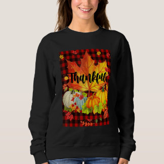 Happpy Thanksgiving Day Autumn Fall Maple Leaves T Sweatshirt