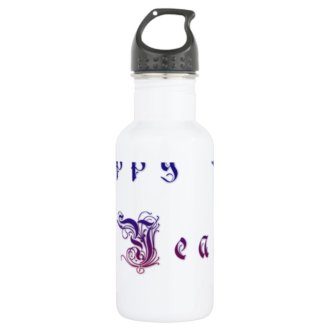 Happu New Year 2015 Hakuna Matata wishes.png 532 Ml Water Bottle (Front)