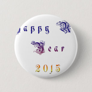 Happu New Year 2015 Hakuna Matata wishes.png 6 Cm Round Badge