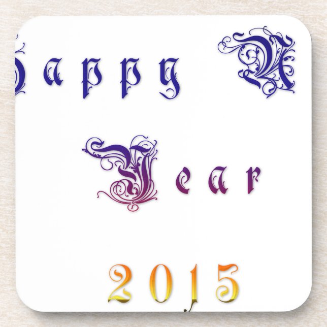 Happu New Year 2015 Hakuna Matata wishes.png Coaster (Front)