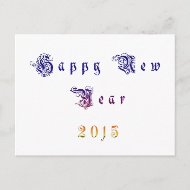 Happu New Year 2015 Hakuna Matata wishes.png Holiday Postcard (Front)