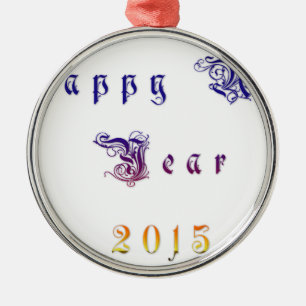 Happu New Year 2015 Hakuna Matata wishes.png Metal Tree Decoration