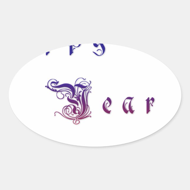 Happu New Year 2015 Hakuna Matata wishes.png Oval Sticker (Front)