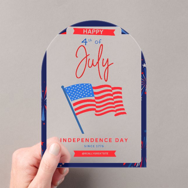 #Happy4thOfJulyIndependenceDayAcrylicInvitation Acrylic Invitations (Insitu (Handheld))