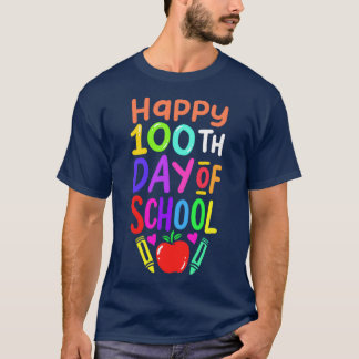 Happy 00th Day Of School Teacher Student T-Shirt