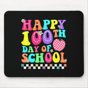Happy 100 Day Of School Back To School Smile Face Mouse Mat