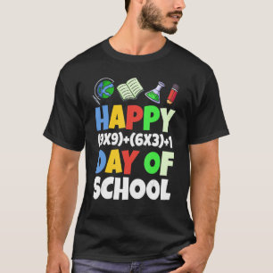 Happy 100 Day Of School Kids Boys Girls Math Mathe T-Shirt