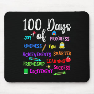 Happy 100 Day Of School Teacher Kid Boy Girl Kinde Mouse Mat