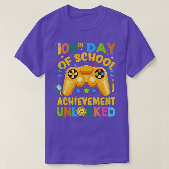 Happy 100 Days 100th Day Of School Achievement Unl T-Shirt (Design Front)