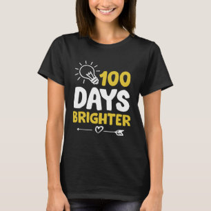 Happy 100 Days Brighter School Bright Light Bulb G T-Shirt