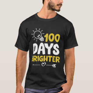 Happy 100 Days Brighter School Bright Light Bulb G T-Shirt
