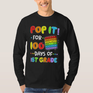 Happy 100 Days Of 1st Grade Kids Boys Fidget Pop I T-Shirt