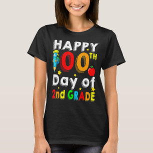 Happy 100 Days Of 2nd Grade 100th Day Of School Se T-Shirt