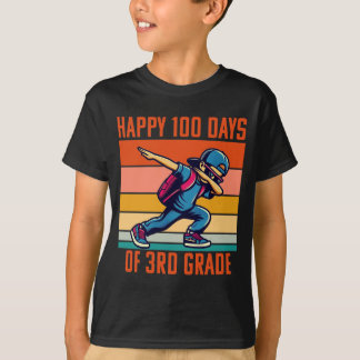 Happy 100 Days Of 3rd Grade School Dabbing Boy  T-Shirt