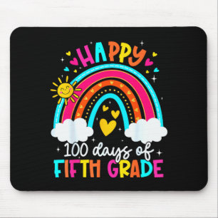 Happy 100 Days Of 5th Grade Kids Teacher 100th Day Mouse Mat