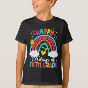 Happy 100 Days Of 5th Grade Kids Teacher 100th Day T-Shirt