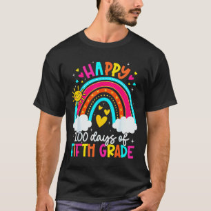 Happy 100 Days Of 5th Grade Kids Teacher 100th Day T-Shirt