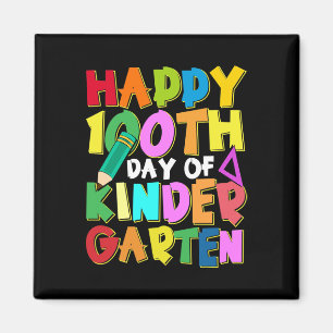 Happy 100 Days of Kindergarten Kids 100th Day of S Magnet