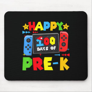 Happy 100 Days Of Pre-k Gaming 100th Day School Bo Mouse Mat