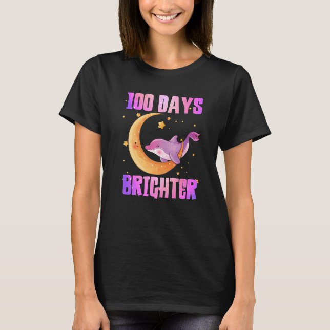Happy 100 Days of school 100 days brighter Cute do T-Shirt (Front)
