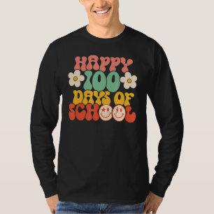 Happy 100 Days Of School 100 Days Smarter Groovy R T-Shirt