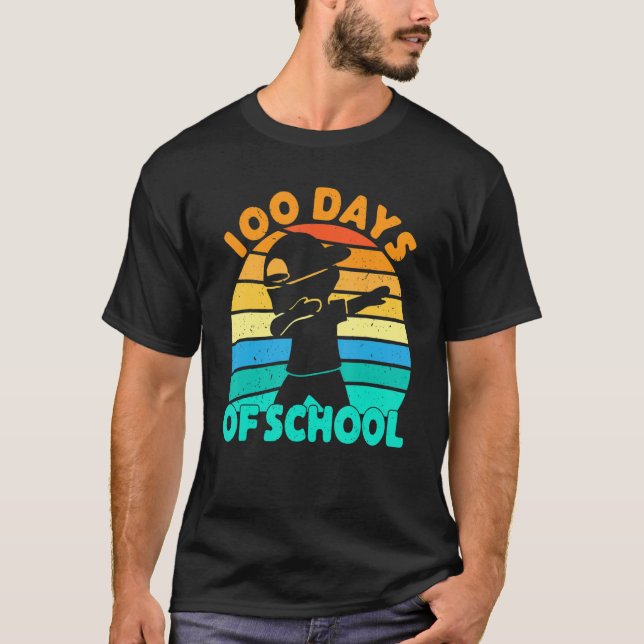 Happy 100 Days Of School 100th Day Dabbing Child K T-Shirt (Front)