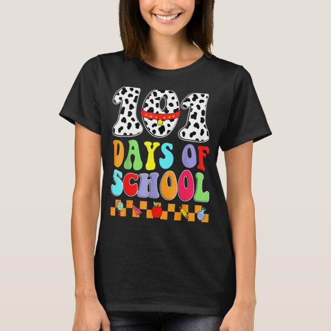 Happy 100 Days of School 100th Day Dalmatian Dog T T-Shirt (Front)
