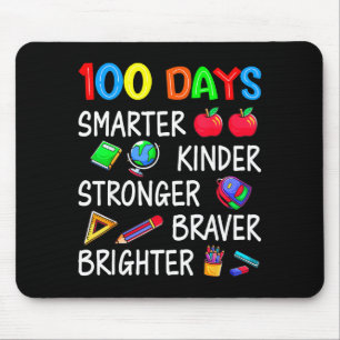 Happy 100 Days Of School 100th Day Of School Kids Mouse Mat