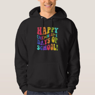 Happy 100 Days Of School 100th Day Teacher Math Fo Hoodie