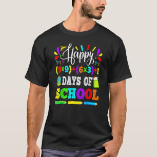 Happy 100 Days Of School 100th Math Equation Teach T-Shirt