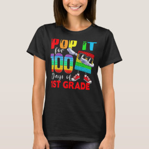 Happy 100 Days Of School 1st Grade 100th Day Pop i T-Shirt