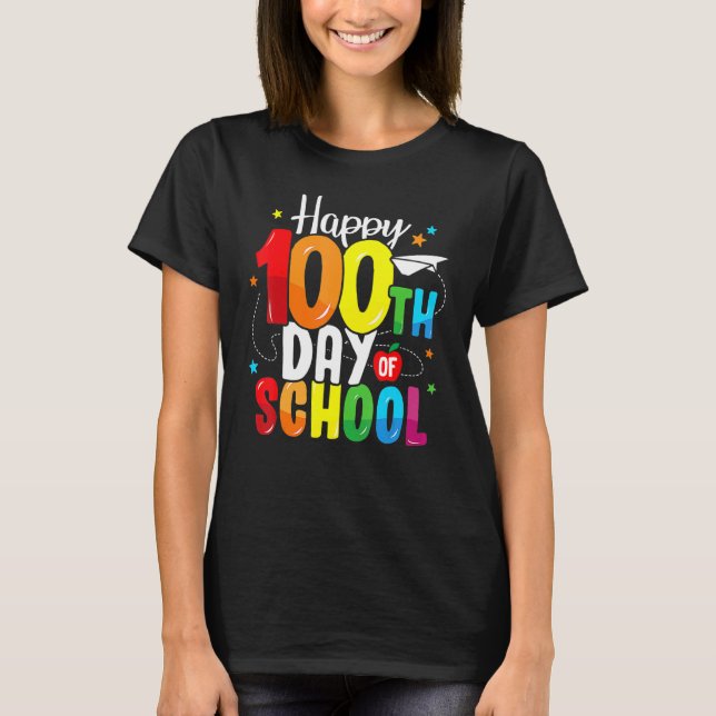 Happy 100 Days Of School And Still Poppin 100th Da T-Shirt (Front)