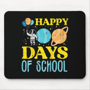 Happy 100 Days Of School Astronaut Planets 100th D Mouse Mat