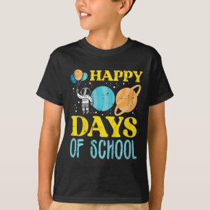 Happy 100 Days Of School Astronaut Planets 100th D T-Shirt