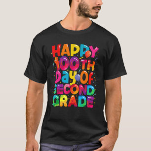 Happy 100 Days Of School Boys Girls 2nd Grade Teac T-Shirt